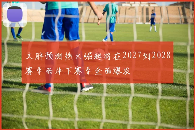 文胖预测热火崛起将在2027到2028赛季而非下赛季全面爆发